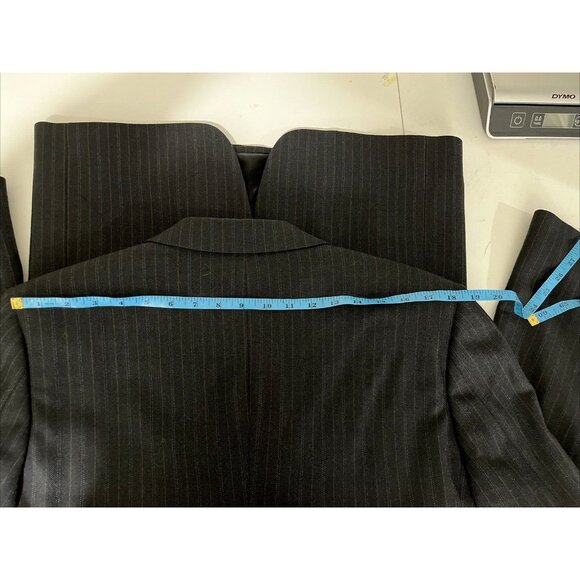 Banana Republic Modern Wool Pinstriped Suit Jacket Mens Size 38R - Picture 14 of 16